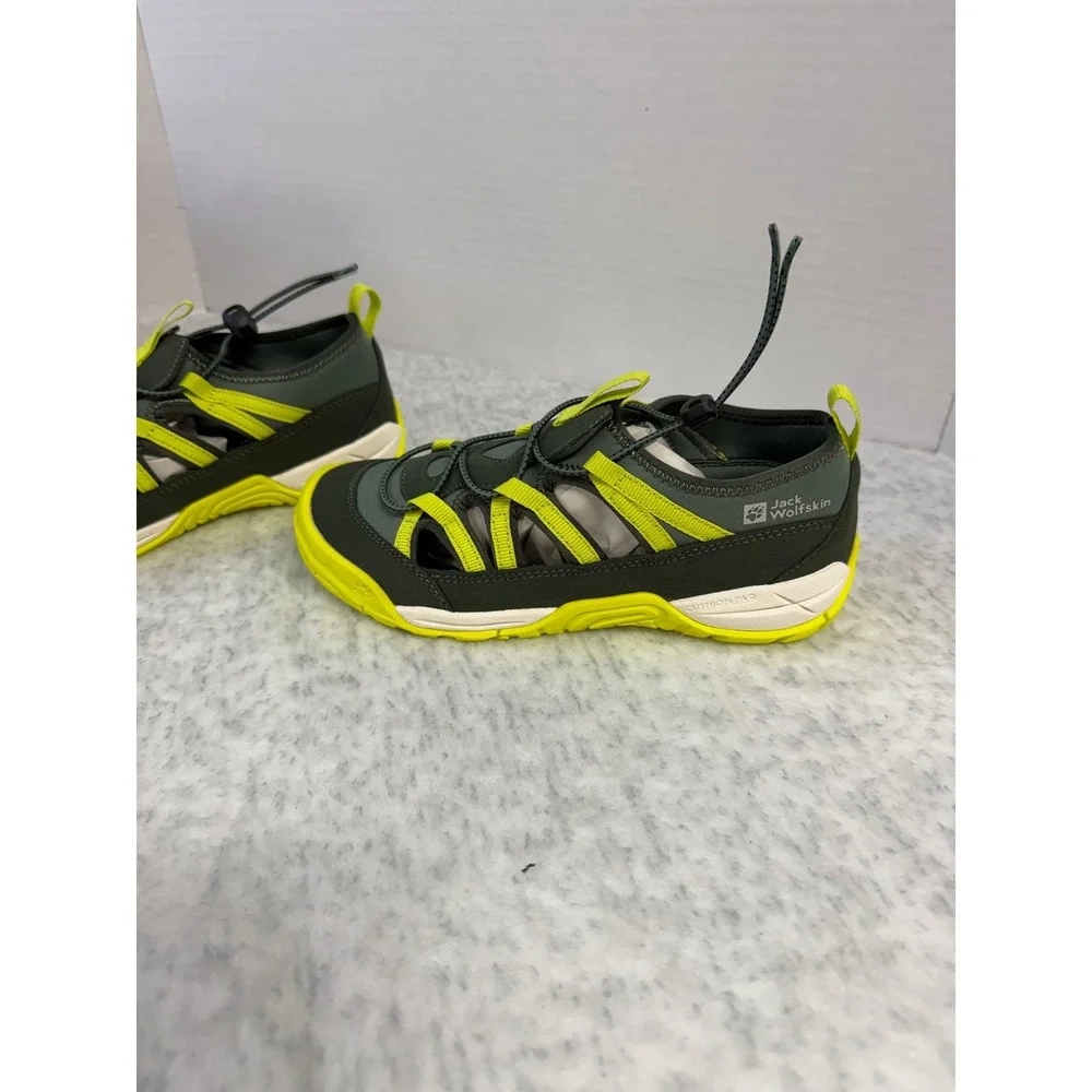 Jack Wolfskin Villi Sandal Kids Sz 3.5 Slate Green Hiking Shoes 4056881-4136-350